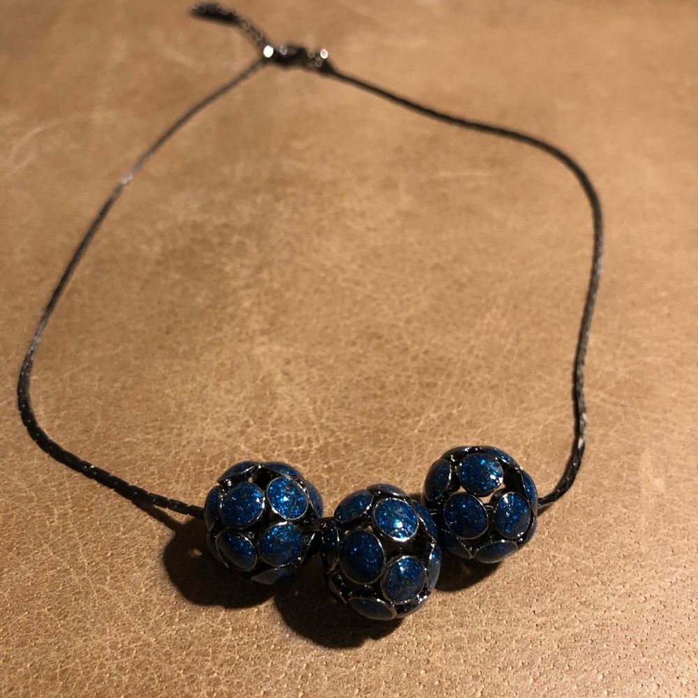 Nine West disco glitterball necklace
